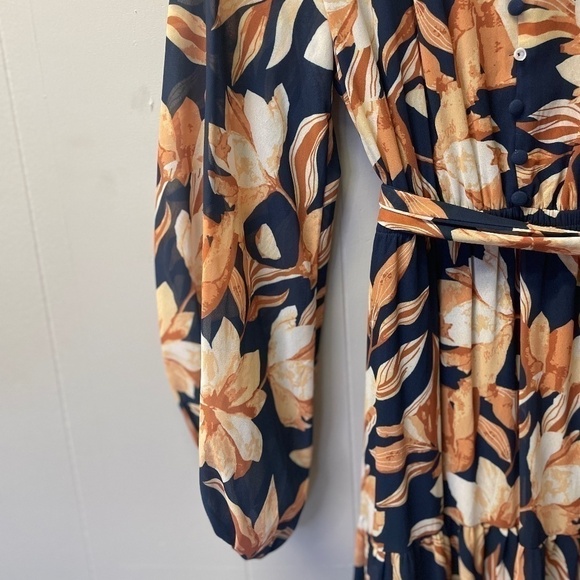 Flying Tomato Floral Maxi Dress - Navy and Peach - Picture 3 of 6